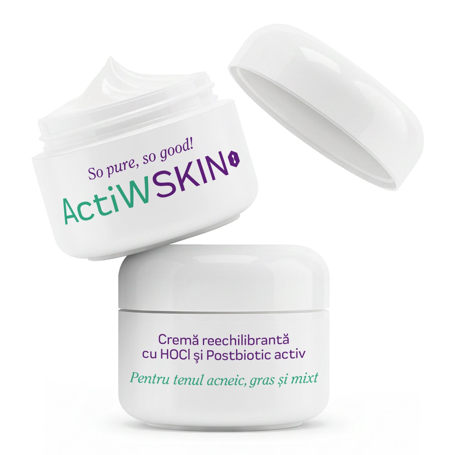 ActiW SKIN – Cremă reechilibrantă cu Acid Hipocloros (HOCl) și postbiotic activ