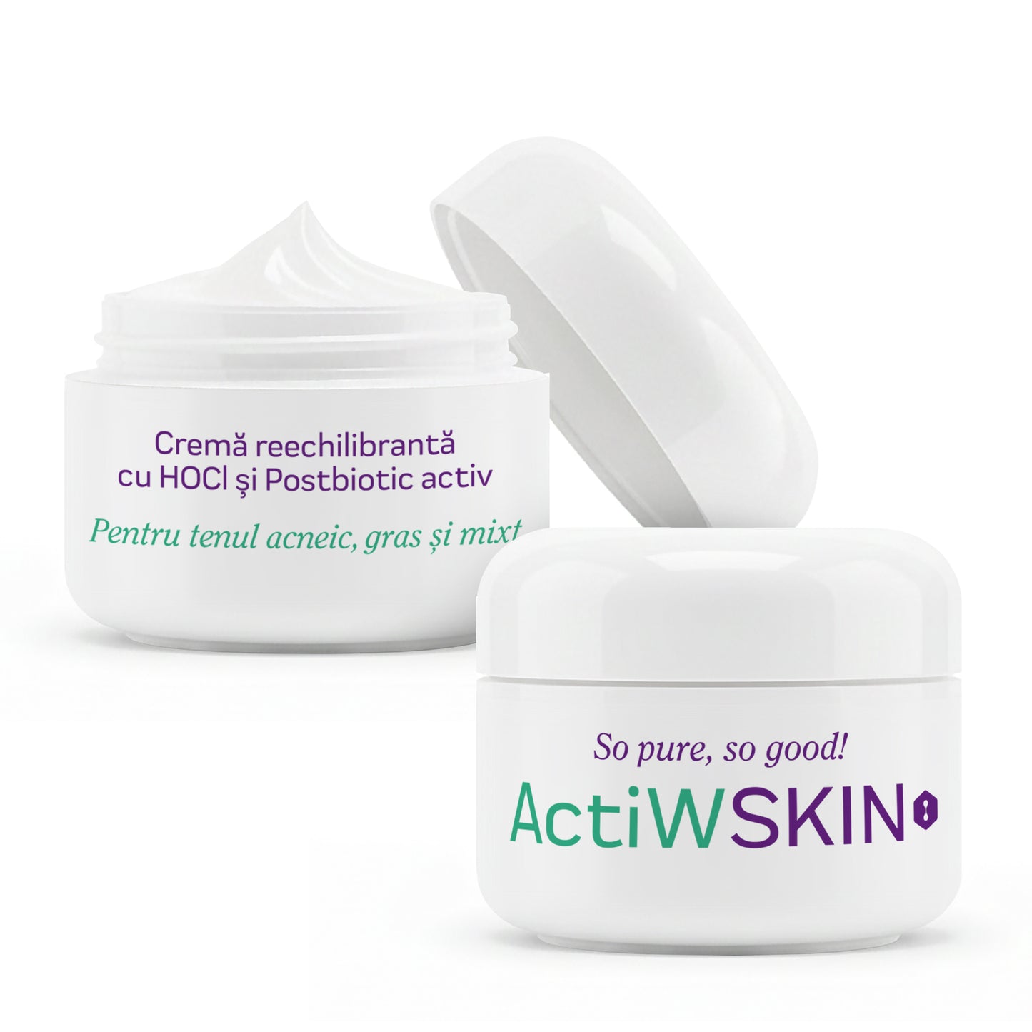 ActiW SKIN – Cremă reechilibrantă cu Acid Hipocloros (HOCl) și postbiotic activ