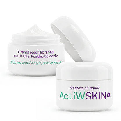 ActiW SKIN – Cremă reechilibrantă cu Acid Hipocloros (HOCl) și postbiotic activ