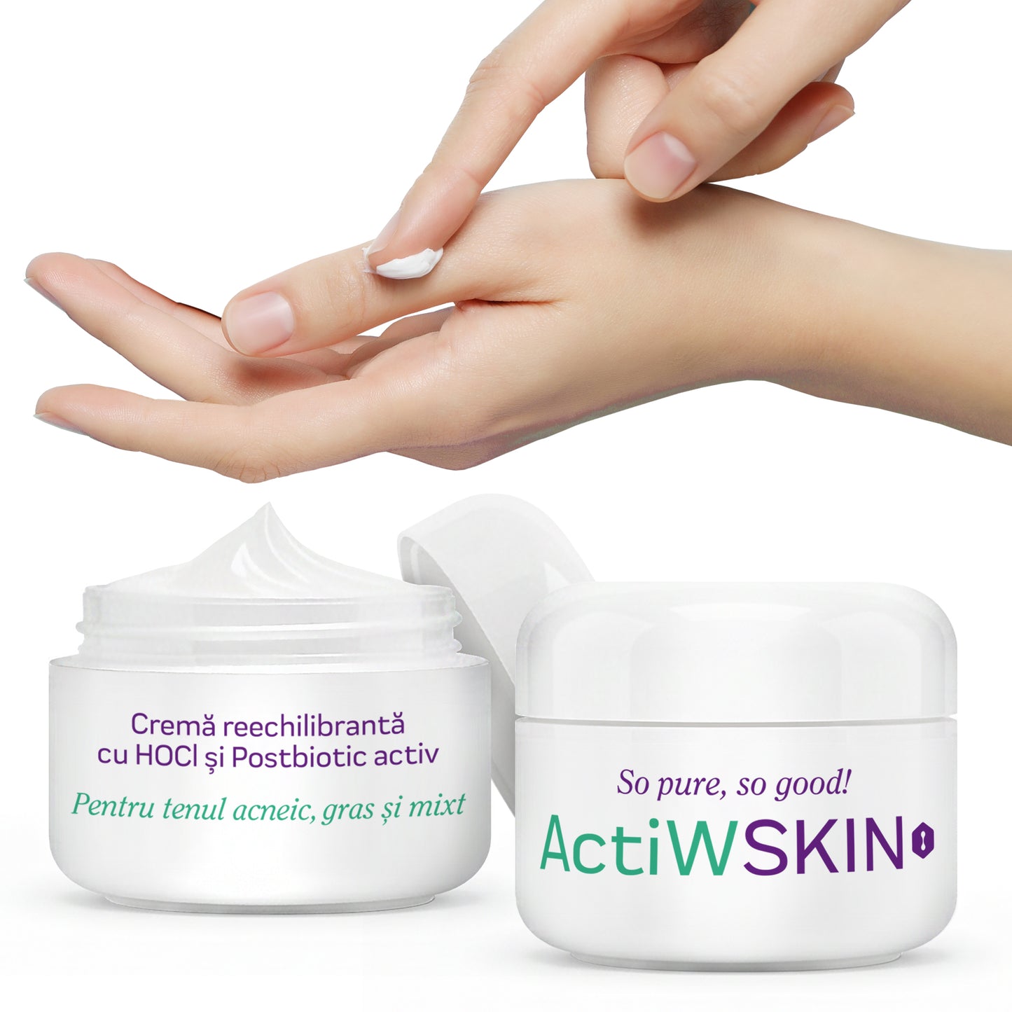 ActiW SKIN – Cremă reechilibrantă cu Acid Hipocloros (HOCl) și postbiotic activ
