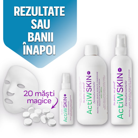 ActiW SKIN - PENTRU ACNEE - Pachet mare - Tratament 21-25 zile